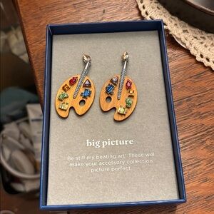 BaubleBar Big Picture Art Palette Drop Earrings NIB Never worn